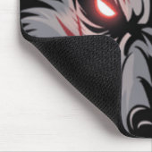 Een wolf met gloeiende rode ogen muismat (Hoek)