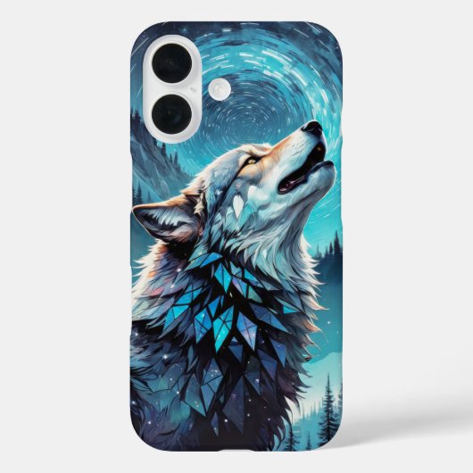 Een wolf onder de maan Case-Mate iPhone case (Achterkant)