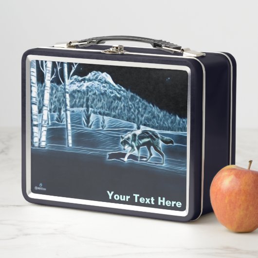 Een wolf op sneeuw (In situ)