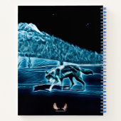 Een wolf op sneeuw notitieboek (Achterkant)