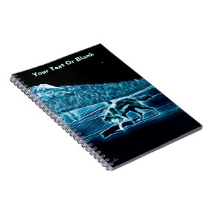 Een wolf op sneeuw notitieboek