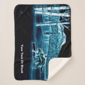 Een wolf op sneeuw sherpa deken (Voorkant)