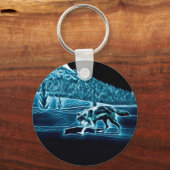 Een wolf op sneeuw sleutelhanger (Voorkant)