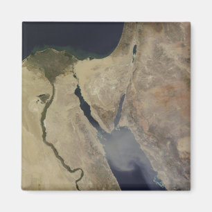 Een wolk bruin stof uit Saudi-Arabië Magneet