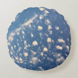 Een wolk Sierkussen katoenronde (16 inch) Rond Kussen