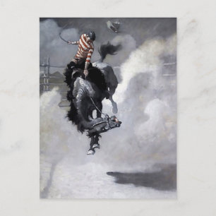 "Een wolk stof" Westerne kunst van NC Wyeth Briefkaart