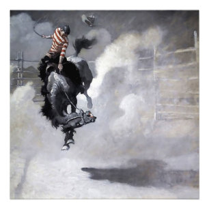 “Een wolk van stof” Westerse kunst van NC Wyeth Foto Afdruk