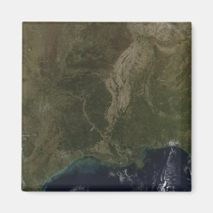 Een wolkenvrij uitzicht van de Verenigde Staten in Magneet