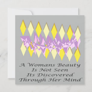 Een Womans Beauty berichtgedicht functie
