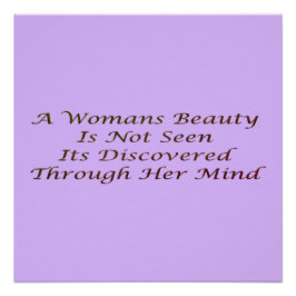 Een Womans Beauty berichtgedicht functie Banner P Perfect Poster