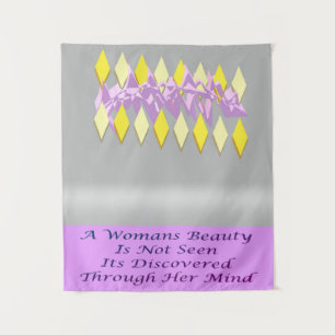 Een Womans Beauty berichtgedicht functie Wandkleed