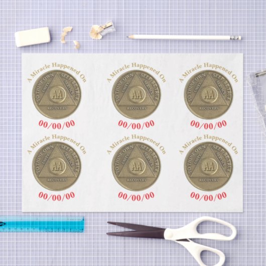 Een wonder gebeurde op CUSTOM DATE nuchter op een  Tissuepapier (Craft)