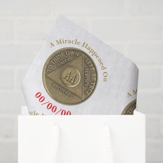Een wonder gebeurde op CUSTOM DATE nuchter op een Tissuepapier (Cadeauzakje)