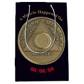 Een wonder gebeurde op CUSTOM DATE nuchtere blanco Medium Cadeauzakje (Voorkant)