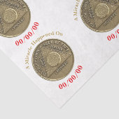 Een wonder gebeurde op CUSTOM DATE nuchtere blanco Tissuepapier (Detail)