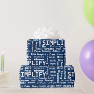 Eén Woord Collage Om Te Leven Door Cadeaupapier