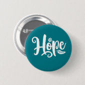 Eén woord dat 'Hope Cursive Calligrafie' zegt Ronde Button 5,7 Cm (Voorkant /achterkant)