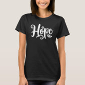 Eén woord dat 'Hope Cursive Calligrafie' zegt T-shirt (Voorkant)