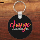 Eén woord dat Inspirerend prijsopgave wijzigen Sleutelhanger (Voorkant)