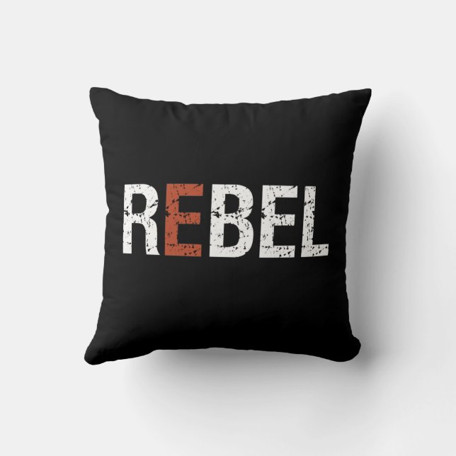 Een woord dat zegt: Rebel Sassy Sarcastic Kussen (Achterkant)
