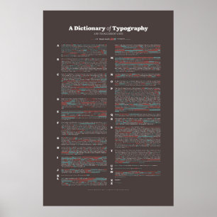 Een woordenboek van Typografie - Alle woorden Poster