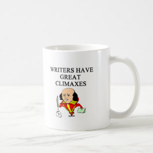 een woordspeling voor schrijvers koffiemok