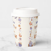 Eén woordy Babe Cute Halloween Ghost 1e verjaardag Papieren Bekers (Links)