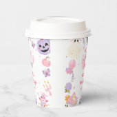 Eén woordy Babe Cute Halloween Ghost 1e verjaardag Papieren Bekers (Links)