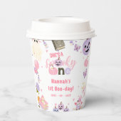 Eén woordy Babe Cute Halloween Ghost 1e verjaardag Papieren Bekers (Achterkant)