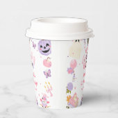 Eén woordy Babe Cute Halloween Ghost 1e verjaardag Papieren Bekers (Rechts)