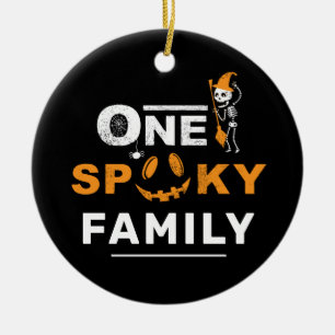 Eén woordy Halloween Matching Family Costume Keramisch Ornament