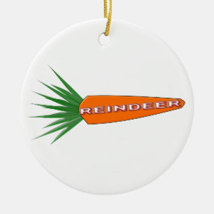 Een wortel voor kerstrendier-sieraad keramisch ornament