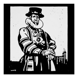 Een Yeoman Warder of Beefeater Perfect Poster