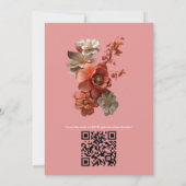 Een zachte 2024 kleur van Peach Fuzz Flowers Kaart (Achterkant)