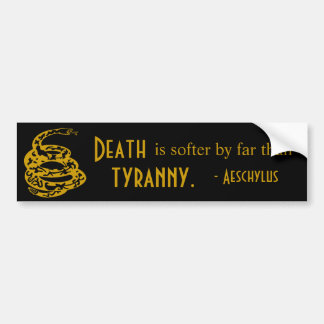 Een zachte dood bumpersticker