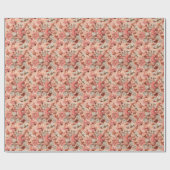 Een zachte, rozeachtige oranje tint genaamd Peach Cadeaupapier (Vlak)
