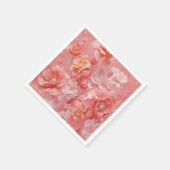 Een zachte, rozeachtige tint genaamd Peach Fuzz Fl Servet (Hoek)