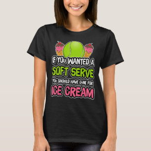 Een zachte serve zorgt voor ijscream Tennis atleet T-shirt