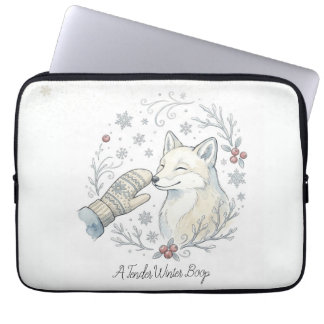 Een zachte winterboop laptop sleeve