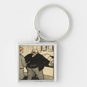 Een zakelijk man en zijn cliënt sleutelhanger