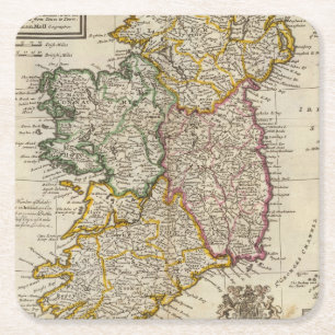 Een zakmetgezel uit Ierland Vierkante Kartonnen Onderzetter