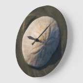 Een zanddollar op het strand grote klok (Hoek)