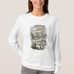 Een Zee door een telescoop bekijken, illustreer T-shirt
