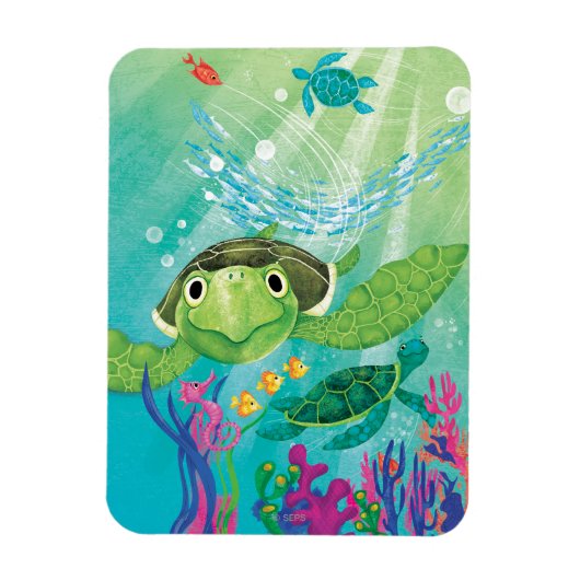 Een Zee-schildpad Magneet (Verticaal)