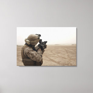 Een zee vuurt de M-32 Canvas Afdruk