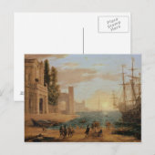 Een zeehaven, 1639 briefkaart (Voorkant / Achterkant)