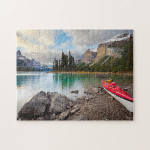 Een zeekajak aan land bij Spirit Island Legpuzzel