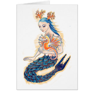 Een zeemeermin en haar Zee paard