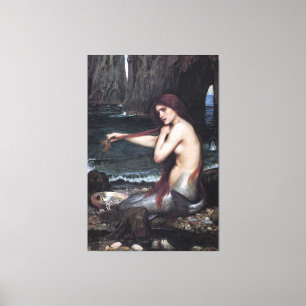 Een zeemeermin John William Waterhouse Mythologisc Canvas Afdruk