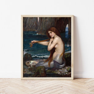 Een zeemeermin   John William Waterhouse Poster